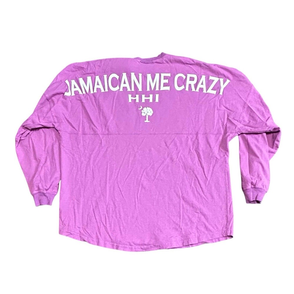 VTG Jamaican Me Crazy Shirt Women’s Sz XL Purple By Spirit